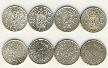 Nederlands Indië Ned 10 cent 1941s-41p-42s-45p Zilver c-396 beschikbaar voor biedingen