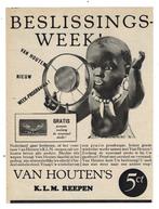 3x Beslissings week VAN HOUTEN KLM Chocolade reepen 5 ct., Verzenden, Zo goed als nieuw, Overige typen