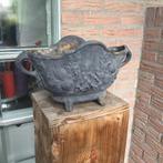 Zwarte zware gietijzeren jardiniere, Ophalen of Verzenden, Gebruikt