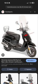 GEZOCHT Kymco New Like 50 Sierstrip Beenschild Rechts Chroom, Ophalen, Nieuw, Kap, Kymco