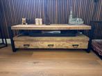 Mango hout met stalen frame tv meubel…, Huis en Inrichting, Kasten | Televisiemeubels, Ophalen, Mango, 100 tot 150 cm, Zo goed als nieuw