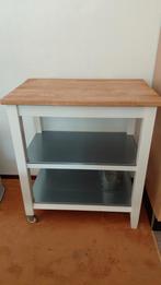 IKEA Houten Kookeiland op Wieltjes - Amper Gebruikt, Huis en Inrichting, Ophalen, Overige typen, 50 tot 100 cm, Zo goed als nieuw