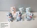 6 vintage / retro kattenbeeldjes / poezenbeeldjes, Ophalen of Verzenden, Zo goed als nieuw, Dier