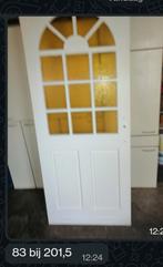 Twee binnendeuren met glas, Doe-het-zelf en Verbouw, Deuren en Horren, Ophalen, Gebruikt, 80 tot 100 cm, Binnendeur