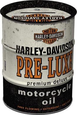 Harley Davidson Pre-Luxe motor reclame spaarpot van metaal, Verzamelen, Automerken, Motoren en Formule 1, Nieuw, Auto's, Ophalen of Verzenden