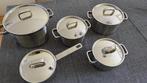 BK Conical 5 delige pannenset, Huis en Inrichting, Keuken | Potten en Pannen, Ophalen of Verzenden, Zo goed als nieuw, Rvs, Pannenset