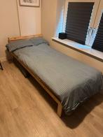 Eenpersoons bed incl lattenbodum (excl matras en beddengoed), Gebruikt, 90 cm, Eenpersoons, Bruin