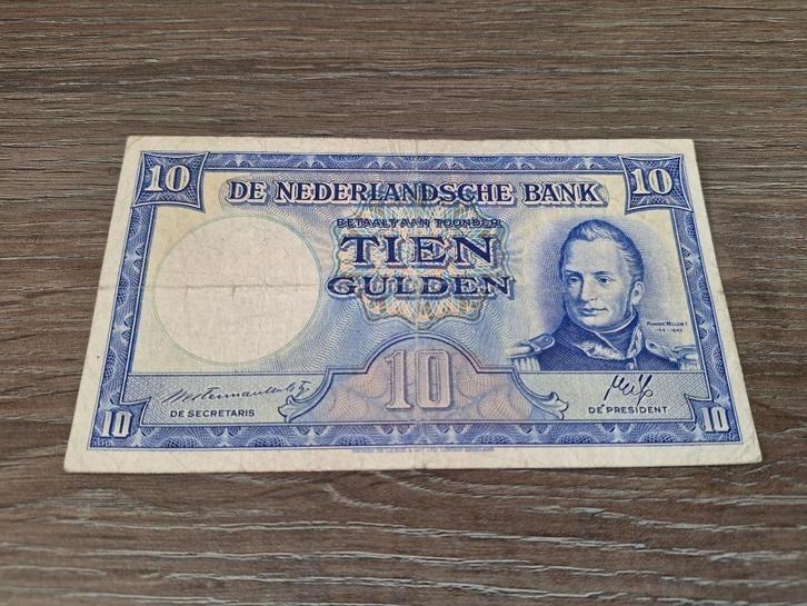 Biljet 10 gulden Willem I / Staatsmijnen, 1945, Postzegels en Munten, Bankbiljetten | Nederland, 10 gulden, Ophalen of Verzenden