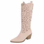 Dames cowboy western laarzen beige 36 37 38 39 40 41, Info@lunamex.com, Hoge laarzen, Beige, Nieuw