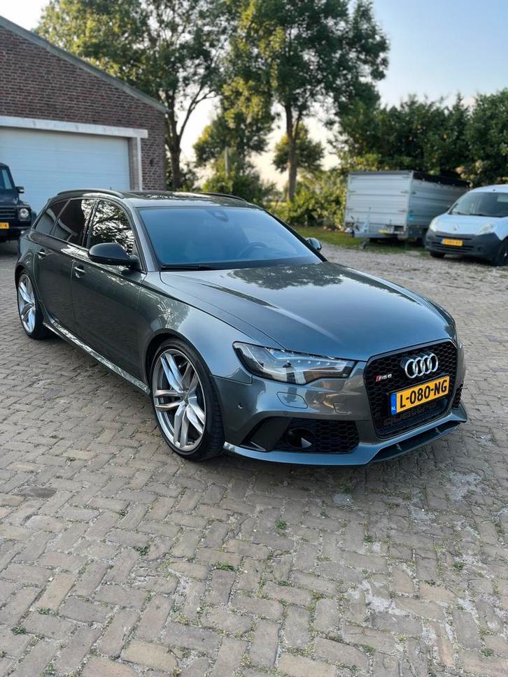 Audi RS6 4.0 445KW Quattro Avant 2014 Grijs alle opties, Auto's, Audi, Particulier, 360° camera, 4x4, ABS, Achteruitrijcamera