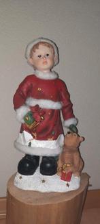 Kerstbeeld "Meisje met beer" OPHALEN (is zwaar!, Ophalen of Verzenden, Zo goed als nieuw