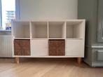 IKEA KALLAX wit met eikenhouten poten, Huis en Inrichting, Kasten | Wandmeubels, Ophalen, Zo goed als nieuw, Minder dan 150 cm