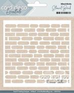 Card Deco Essentials stencil Brick 13 x 13 cm CDEST002, Overige merken, ., Nieuw, Ophalen of Verzenden