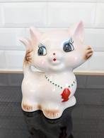 Vintage "Big Eye" Kat Spaarpot - Retro Kitsch, Ophalen of Verzenden, Gebruikt, Steen, Aardewerk of Keramiek, Dier