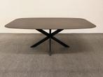 Deens ovale eettafel HPL walnoten 200x100, Huis en Inrichting, Tafels | Eettafels, 100 tot 150 cm, 200 cm of meer, Ophalen of Verzenden