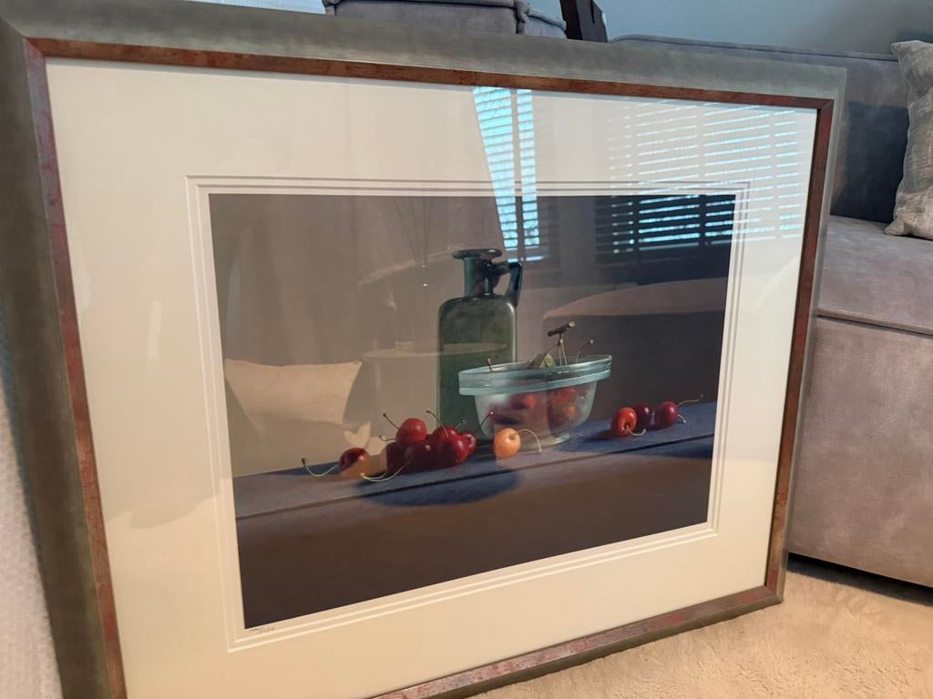 Giclée limited edition 144/150 Stilleven met kersen, Ophalen of Verzenden