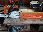 Stihl 024 loopt niet.kettingzaag voor onderdelen of reparati, Tuin en Terras, Hand-tuingereedschap, Ophalen of Verzenden, Gebruikt