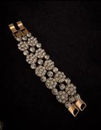 Goud kleurige armband met strass 17 cm, Sieraden, Tassen en Uiterlijk, Armbanden, Overige materialen, Ophalen of Verzenden, Zo goed als nieuw