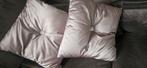 Leuke taupe brons sierkussentjes met 'diamant', Huis en Inrichting, Woonaccessoires | Kussens, Ophalen, Gebruikt, Bruin, Vierkant