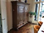 Eikenhouten servies- buffetkast voor servies of linnengoed, Ophalen, Gebruikt, Met deur(en), 200 cm of meer