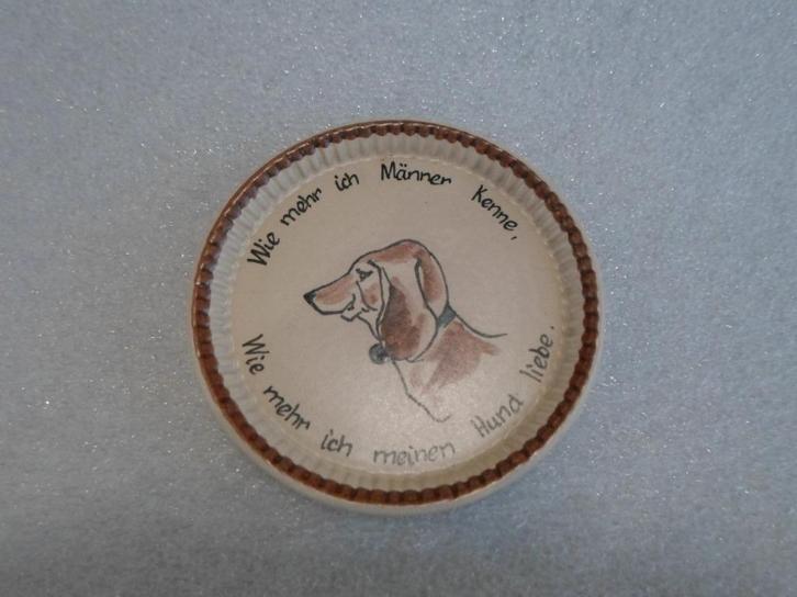 Keramique D'Yverdon Wand Bordje Hond, Antiek en Kunst, Antiek | Keramiek en Aardewerk, Ophalen of Verzenden