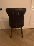 Rivièra Maison lederen stoelen, antraciet,, Huis en Inrichting, Stoelen, Zwart, Leer, Ophalen of Verzenden, Zo goed als nieuw