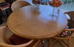Eettafel en 4 stoelen, Huis en Inrichting, Tafels | Eettafels, Ophalen, Gebruikt, 100 tot 150 cm, Rond