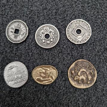 diverse munten (tokens....? verzamelobjecten) beschikbaar voor biedingen