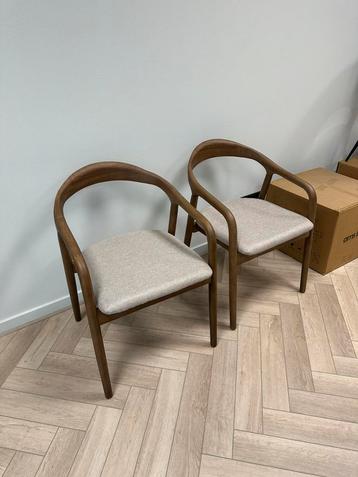 SET PRIJS️! 2x Japandi eetkamerstoelen eettafelstoelen beschikbaar voor biedingen