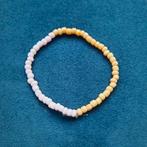 Roze & Gele Kralen Armband grote maat, Ophalen of Verzenden