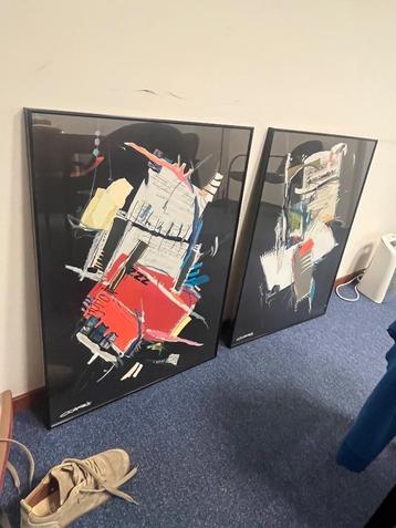 Moderne Kunst ingelijste print. beschikbaar voor biedingen