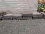 GRATIS partij grijze stoeptegels, Ophalen, Gebruikt, Beton, Terrastegels