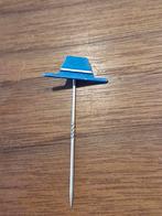Sp 614 Vintage Blauwe Hoed Revers Pin, Verzamelen, Ophalen of Verzenden