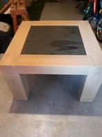 vierkante salontafel met natuursteen inleg, 50 tot 100 cm, Minder dan 50 cm, Zo goed als nieuw, Ophalen