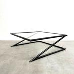Vintage dutch design salontafel jaren 80 midcentury tafel, Ophalen, Gebruikt, 50 tot 100 cm, Harvink