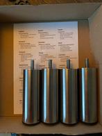 8 x Ikea bjorli poot, roestvrij staal, 10 cm, Huis en Inrichting, Ophalen, 90 cm, Eenpersoons, Zo goed als nieuw