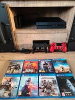 Playstation 4 met 2 controllers en 8 spellen, Ophalen, Met 2 controllers, Original, Gebruikt