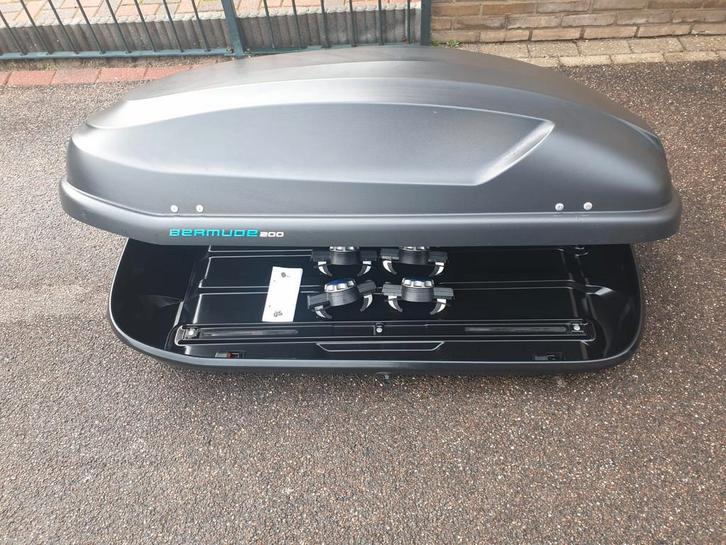 ZGAN ruime brede grote Hapro Bermude 100 zwarte dakkoffer, Auto diversen, Dakkoffers, Zo goed als nieuw, Ophalen of Verzenden