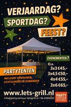 Te huur partytenten incl lichtslinger-zijwanden en opbouwen, Ophalen of Verzenden, Minder dan 5 meter