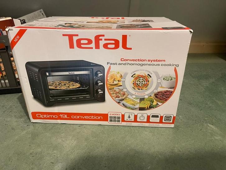 Tefal Optimo 19L Convectie Oven, Witgoed en Apparatuur, Ovens, Nieuw, Vrijstaand, Oven, Minder dan 45 cm, Minder dan 45 cm, Hete lucht