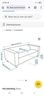 Ikea Klippan bank te koop + groene hoes, Ophalen of Verzenden