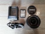 Olympus lens, accu en lader, Ophalen of Verzenden, Oplaadbaar