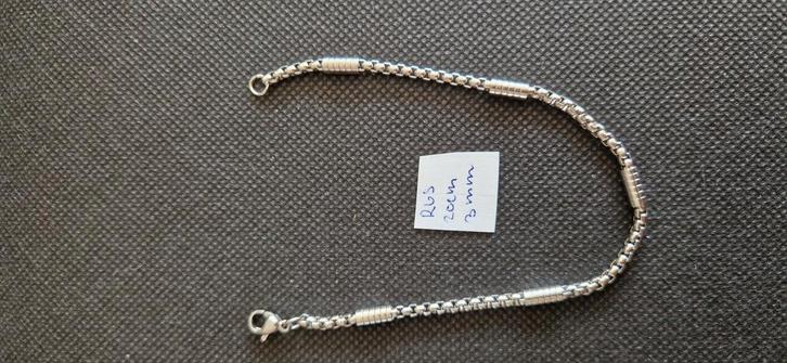 Armband, Sieraden, Tassen en Uiterlijk, Armbanden, Nieuw, Staal, Zilver, Ophalen of Verzenden
