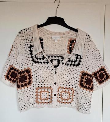 Apricot gehaakt vestje, patchwork beschikbaar voor biedingen