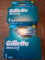 Twee pakjes Gillette Mach3 scheermesjes, 2x5 st, Ophalen of Verzenden, Nieuw, Gehele gezicht