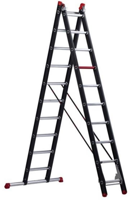 Altrex Mounter 2-delige reformladder ZR 2050 2 x 10 - 122410, Doe-het-zelf en Verbouw, Ladders en Trappen, Zo goed als nieuw, Ladder