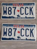 Texas Kentekenplaten - W87-CCK - Set van 2, Ophalen of Verzenden, Gebruikt
