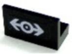 Lego Black Panel 1 x 2 x 1 with Train Logo White Pattern (St, Kinderen en Baby's, Speelgoed | Duplo en Lego, Ophalen of Verzenden