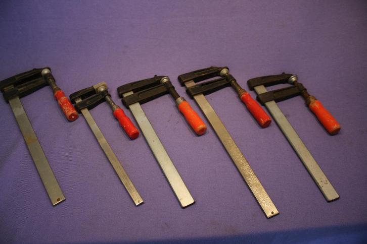 5 lijmklemmen. gebruikt maar netjes, Doe-het-zelf en Verbouw, Gereedschap | Handgereedschap, Gebruikt, Ophalen of Verzenden