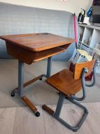 Vintage Schooltafel & Stoel - Jaren 60/70, Ophalen, Huis en Inrichting